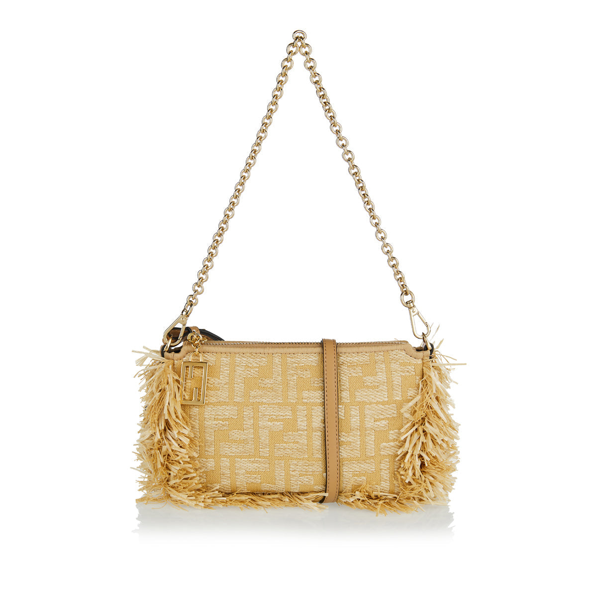 Baguette Raffia Ff Jacquard Pouch Fendi оригінал – Купити в Україні – боковий вид
