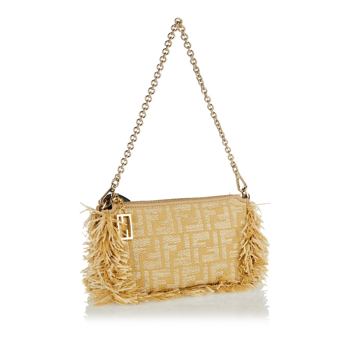 Baguette Raffia Ff Jacquard Pouch Fendi оригінал – Купити в Україні – вид ззаду