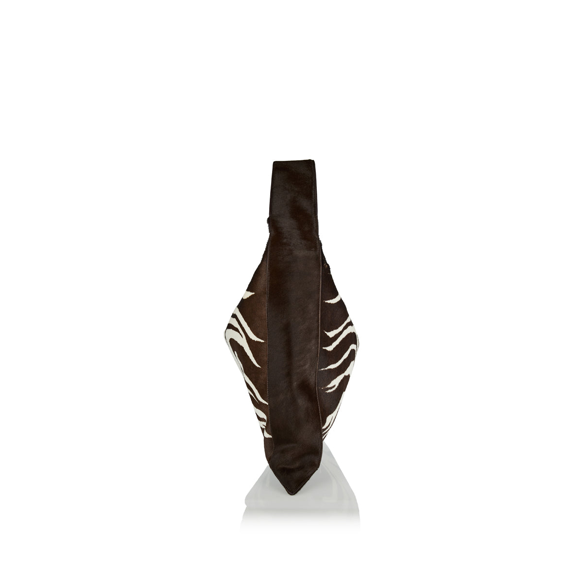 Оригінальна Large Hop Zebra Leather Shoulder Bag Bottega veneta – вид ззаду