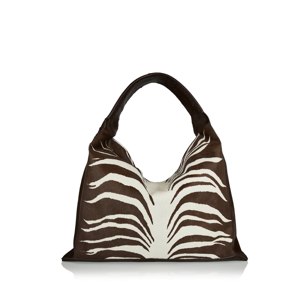 Оригінальна Large Hop Zebra Leather Shoulder Bag Bottega veneta – детальний вид