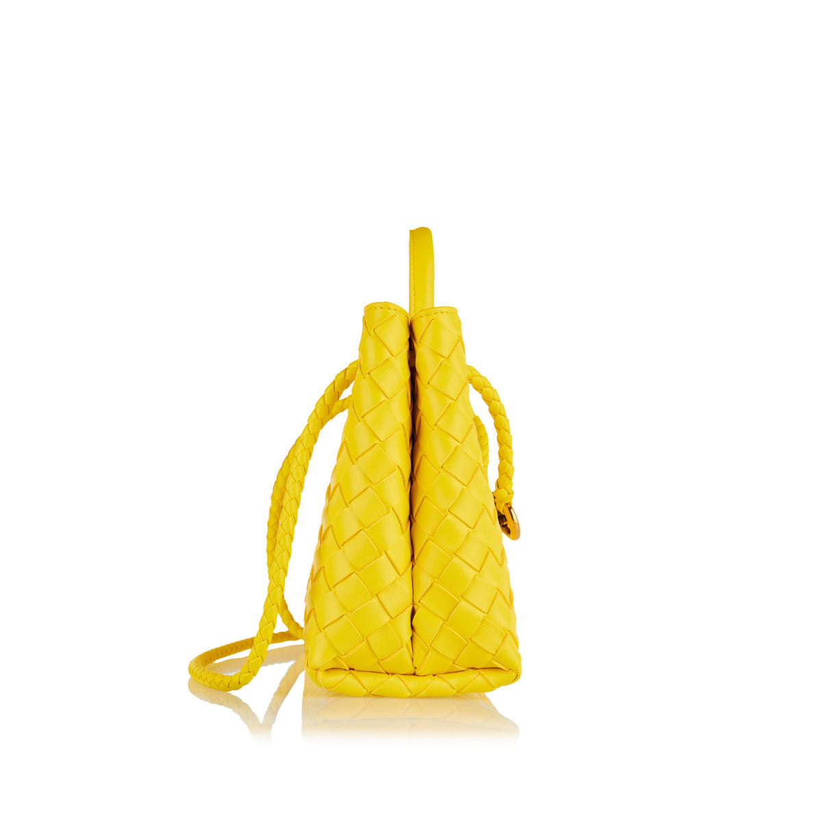 Andiamo Small Leather Tote Bag Bottega veneta оригінал – Купити в Україні – вид ззаду