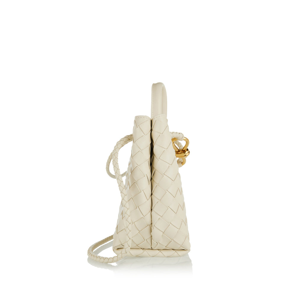 Andiamo Intrecciato Small Leather Tote Bag Bottega veneta – Гарантія оригінальності – вид ззаду
