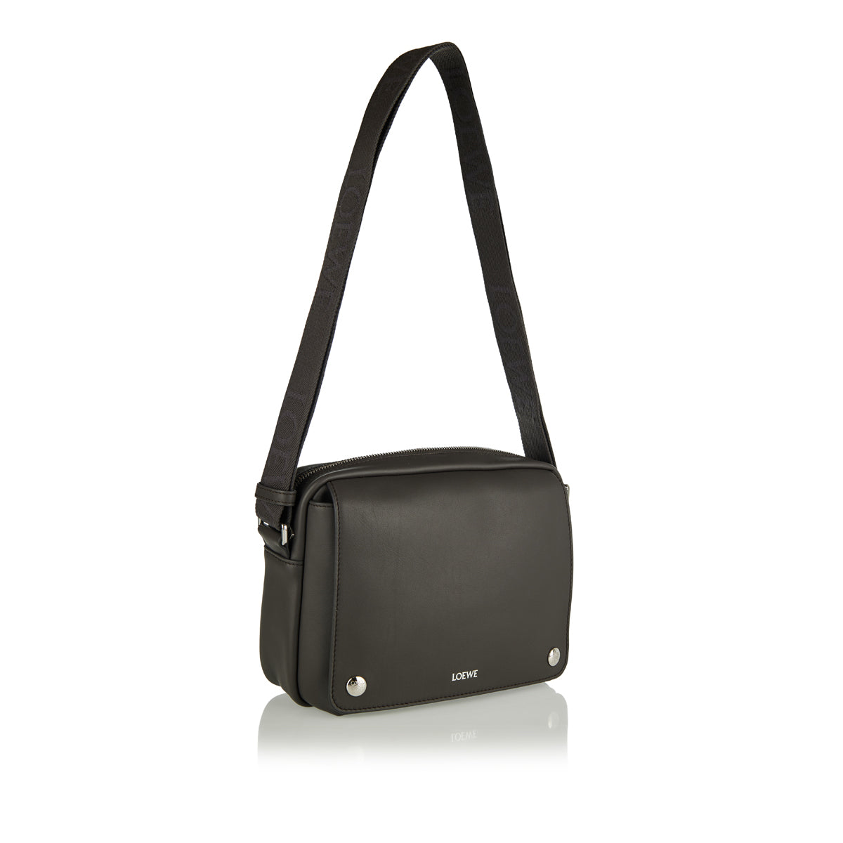 Оригінальна Pebble Messenger Medium Leather Bag Loewe – вид ззаду