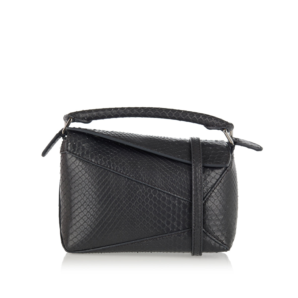 Оригінальна Puzzle Mini Snakeskin Leather Bag Loewe – боковий вид