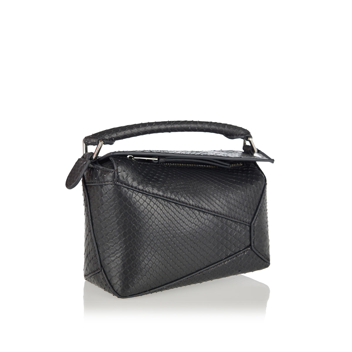 Оригінальна Puzzle Mini Snakeskin Leather Bag Loewe – вид ззаду