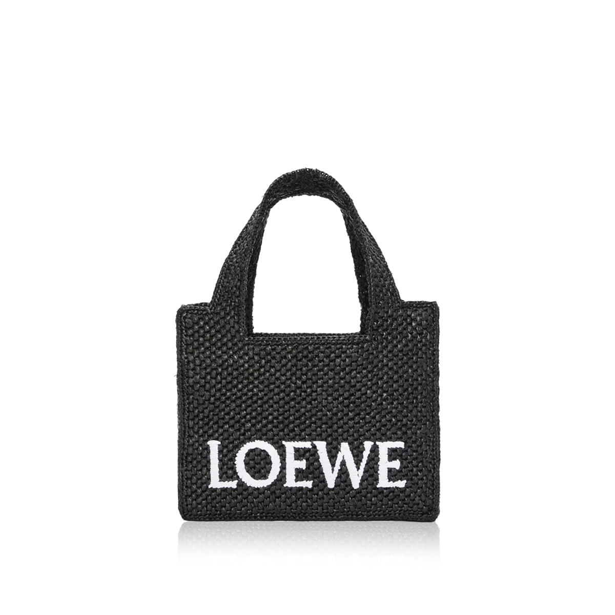 Оригінальна Font Mini Raffia Tote Bag Loewe – боковий вид