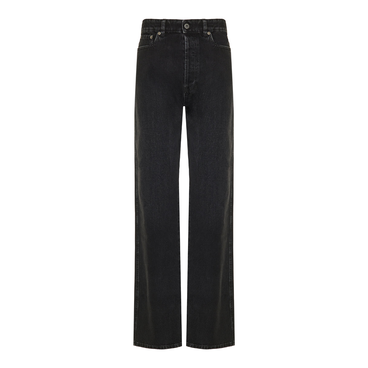 Оригінальна Denim Straight-Leg Jeans Miu miu – боковий вид