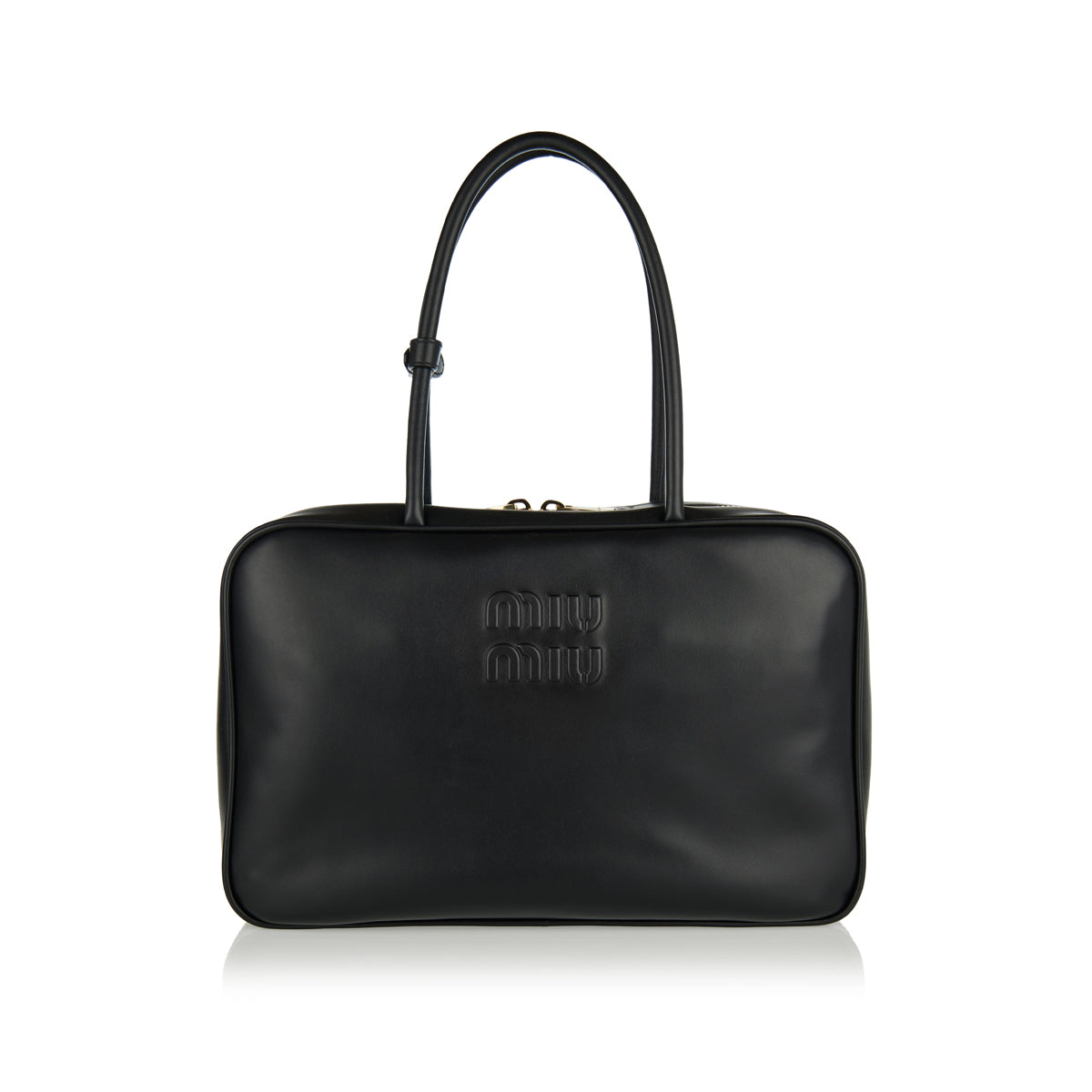Оригінальна Beau Large Leather Bag Miu miu – боковий вид
