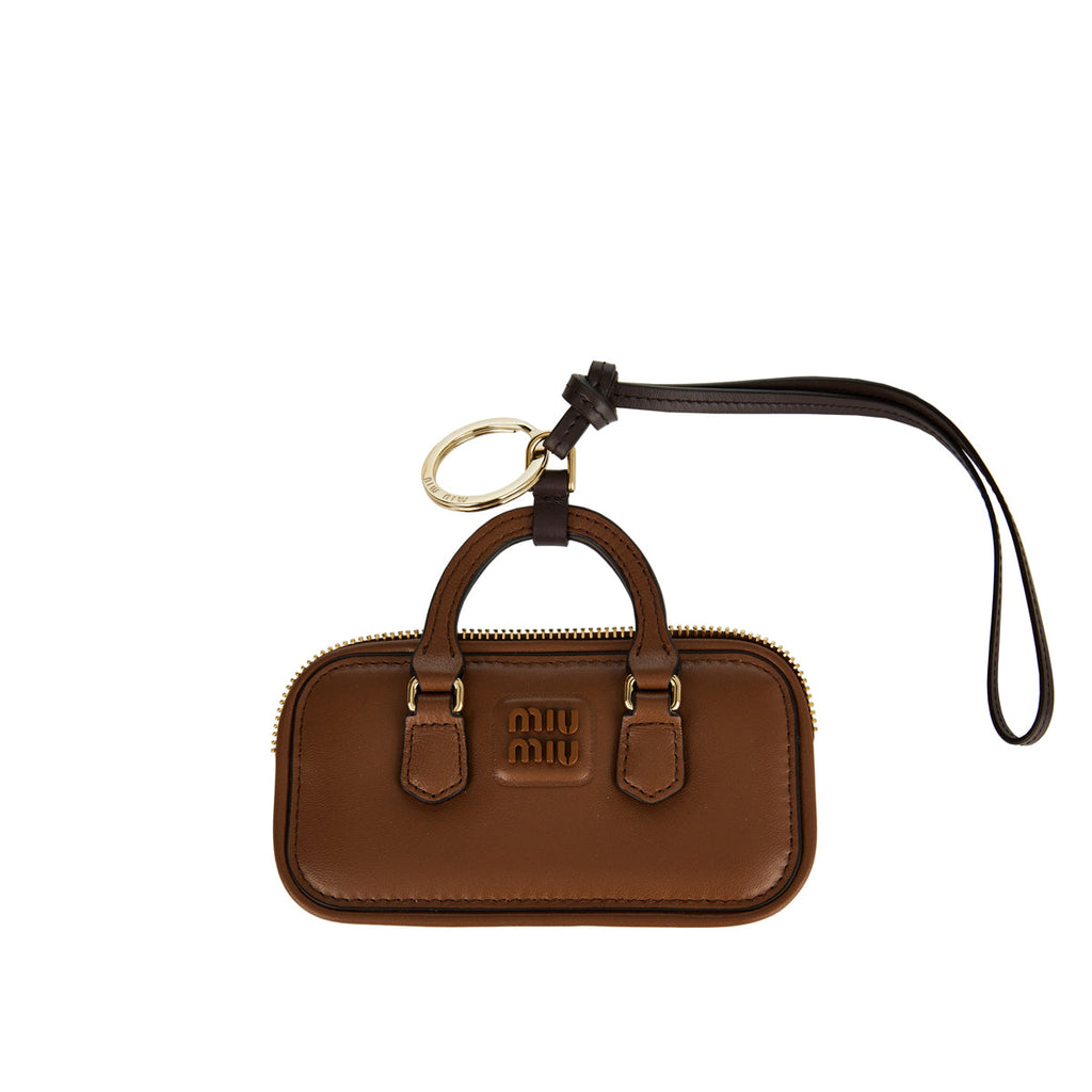 Arcadie Leather Bag Charm Miu miu – Гарантія оригінальності – боковий вид