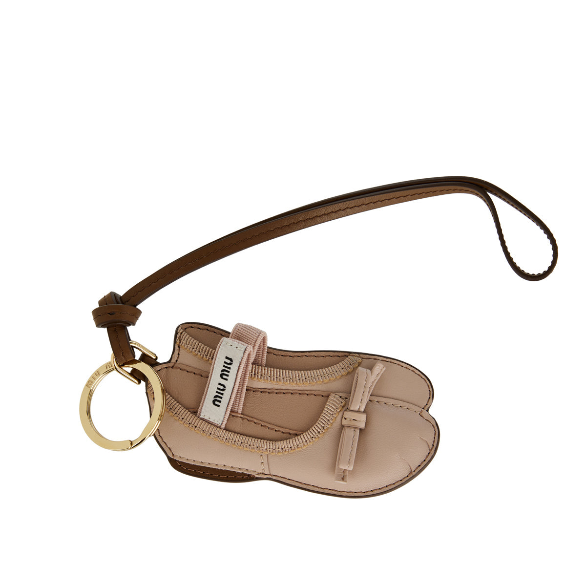 Miu Ballet Leather Keychain Accessory Miu miu – Гарантія оригінальності – боковий вид