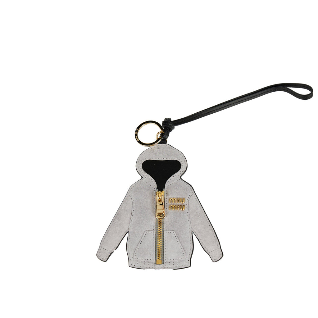 Оригінальна Miu Hoodie Leather Keychain Accessory Miu miu – боковий вид