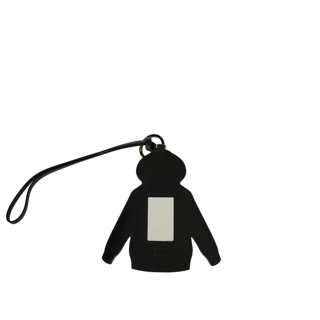 Оригінальна Miu Hoodie Leather Keychain Accessory Miu miu – вид ззаду