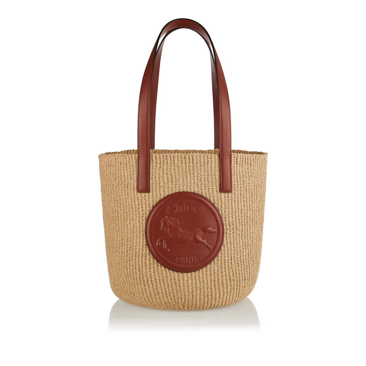 Оригінальна Large Horse Medal Basket Bag Chloe – боковий вид
