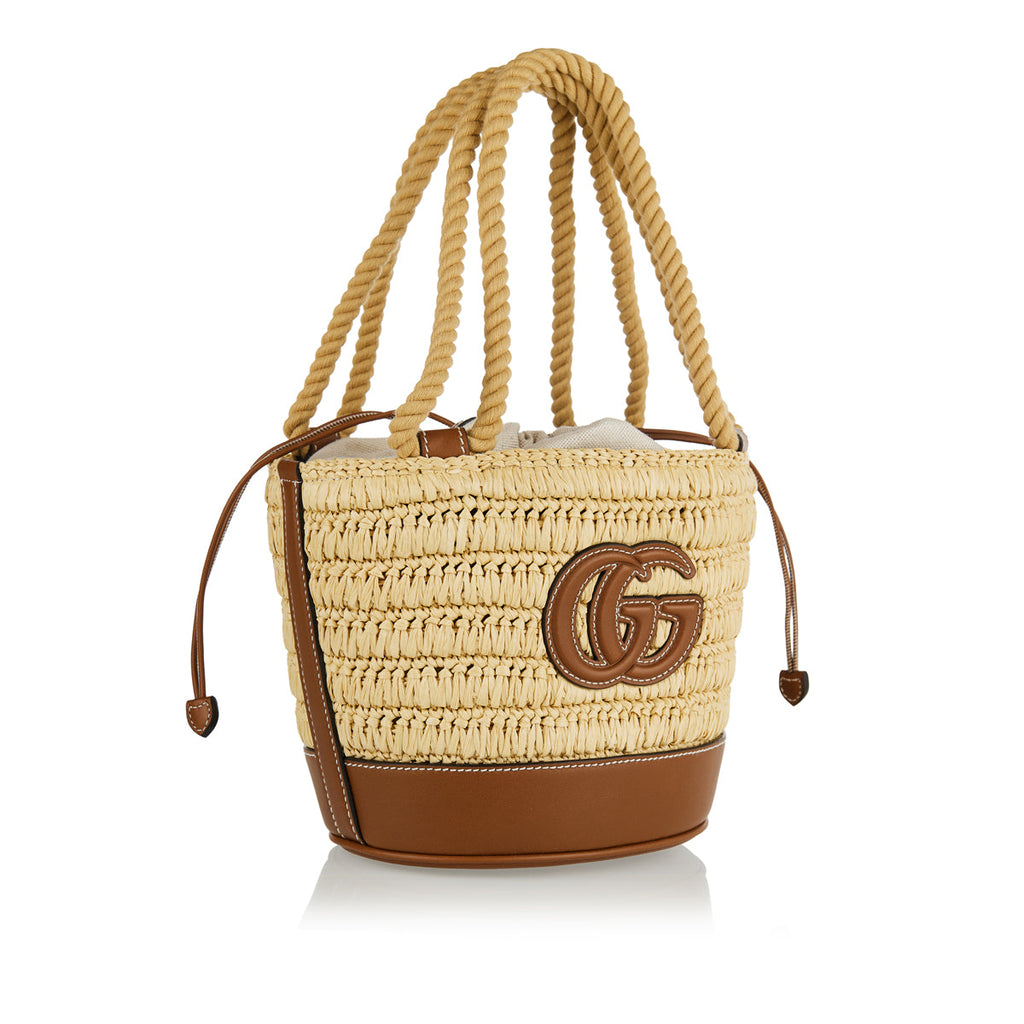Woven Mini Bucket Bag Gucci оригінал – Купити в Україні – вид ззаду