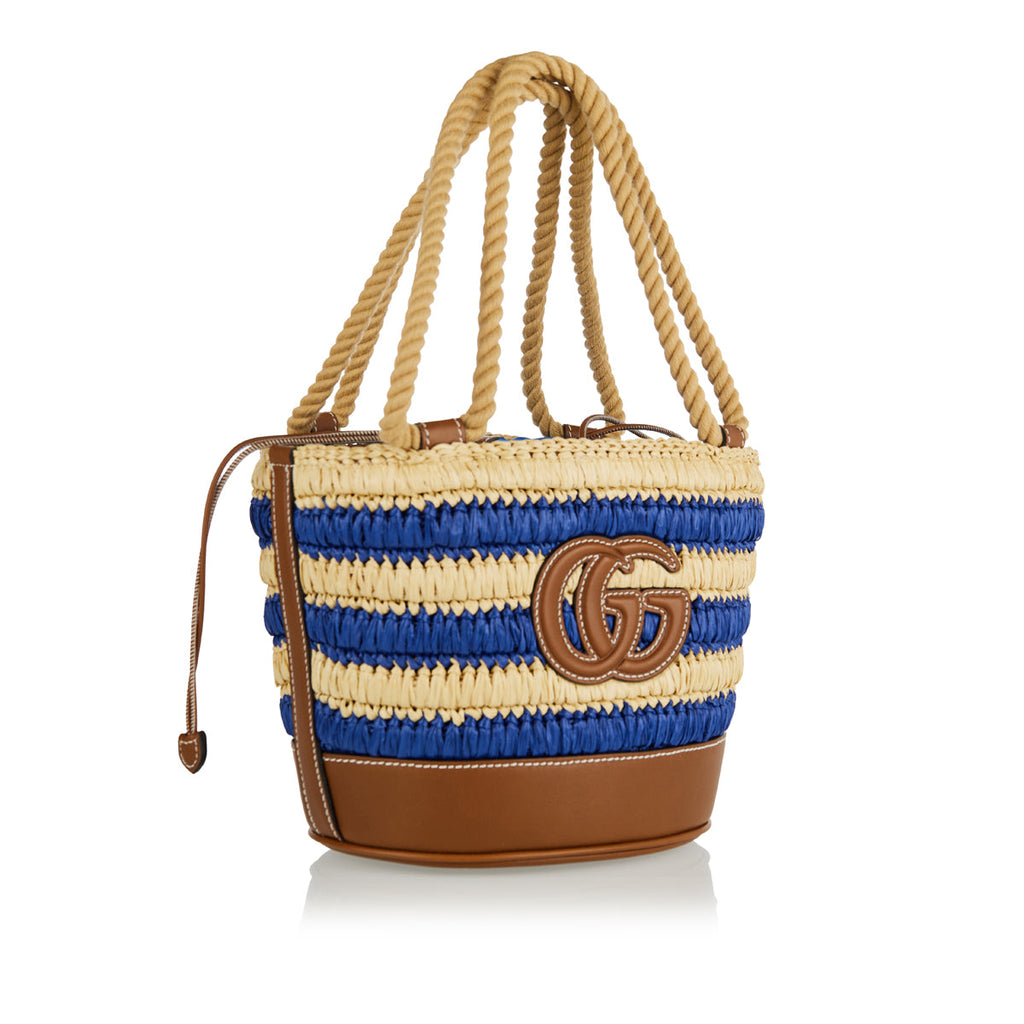 Woven Mini Bucket Bag Gucci оригінал – Купити в Україні – вид ззаду