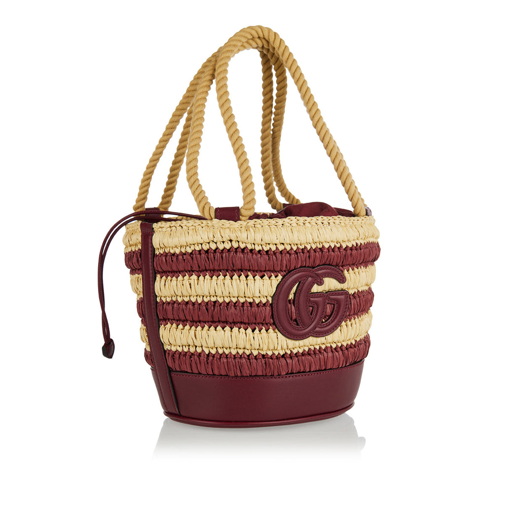 Woven Mini Bucket Bag Gucci оригінал – Купити в Україні – вид ззаду
