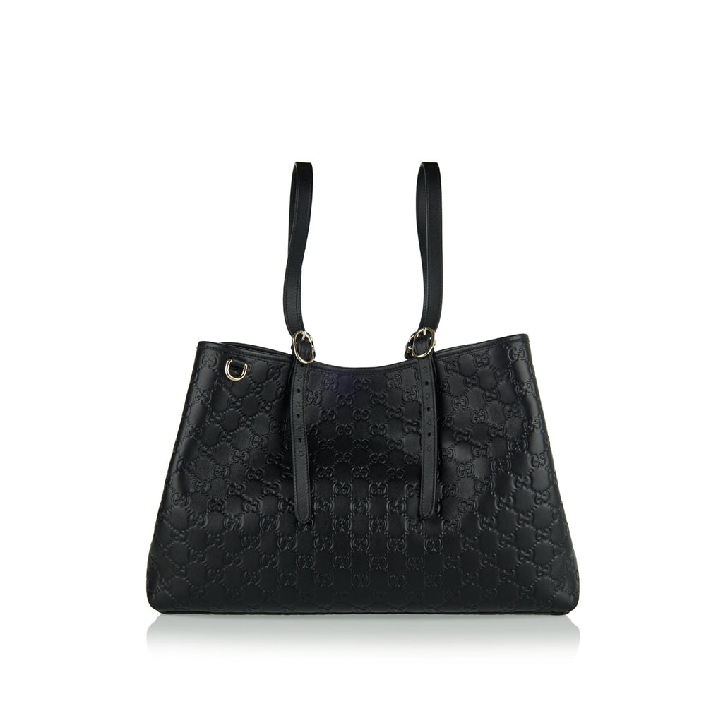 Gg Emblem Large Leather Tote Bag Gucci оригінал – Купити в Україні – боковий вид