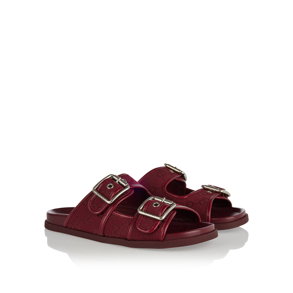 Slide Sandals With Buckles Gucci – Гарантія оригінальності – вид ззаду