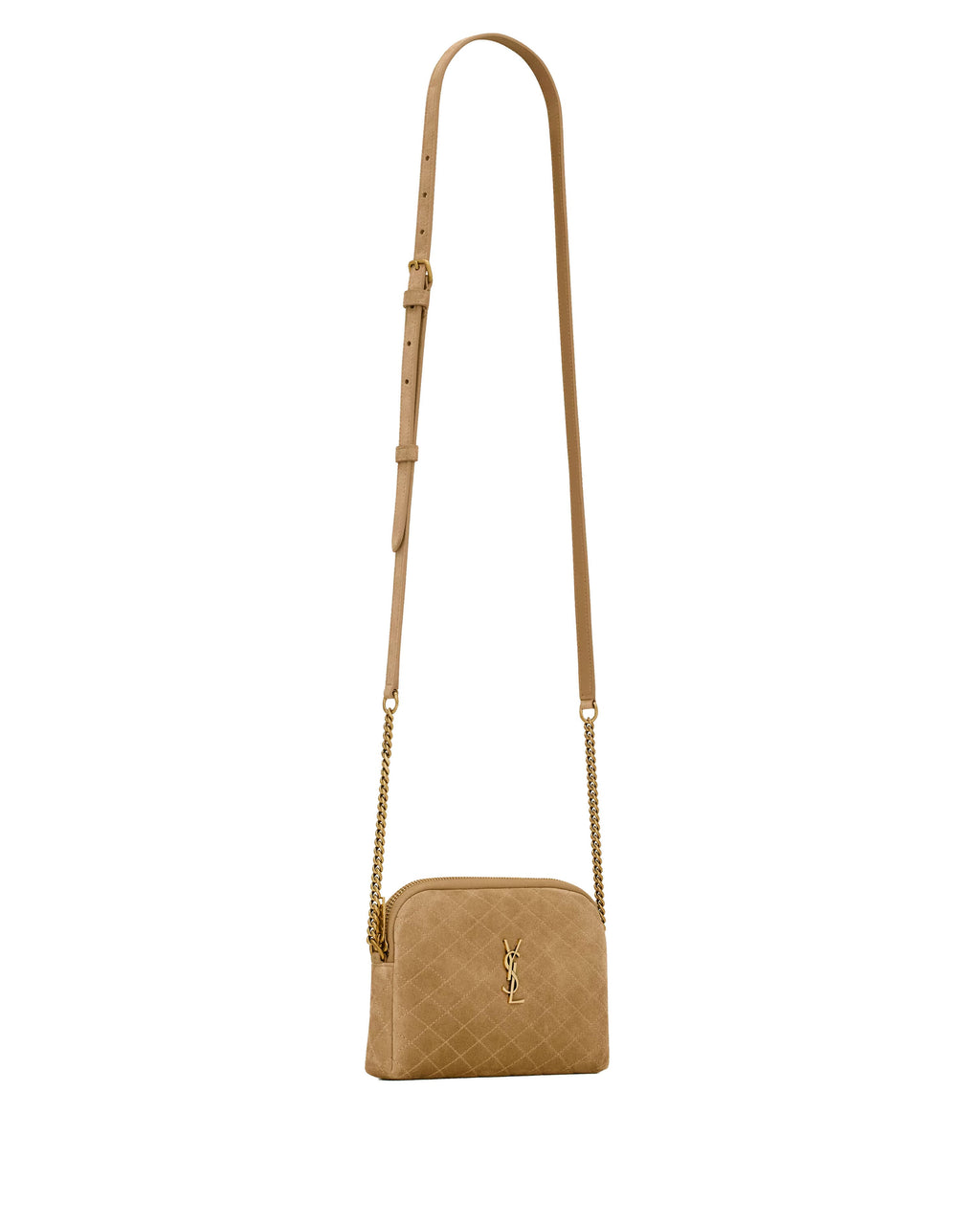 Gaby Quilted Suede Shoulder Bag Saint laurent оригінал – Купити в Україні – вид ззаду