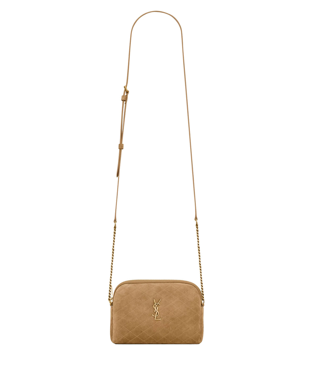Gaby Quilted Suede Shoulder Bag Saint laurent оригінал – Купити в Україні – боковий вид