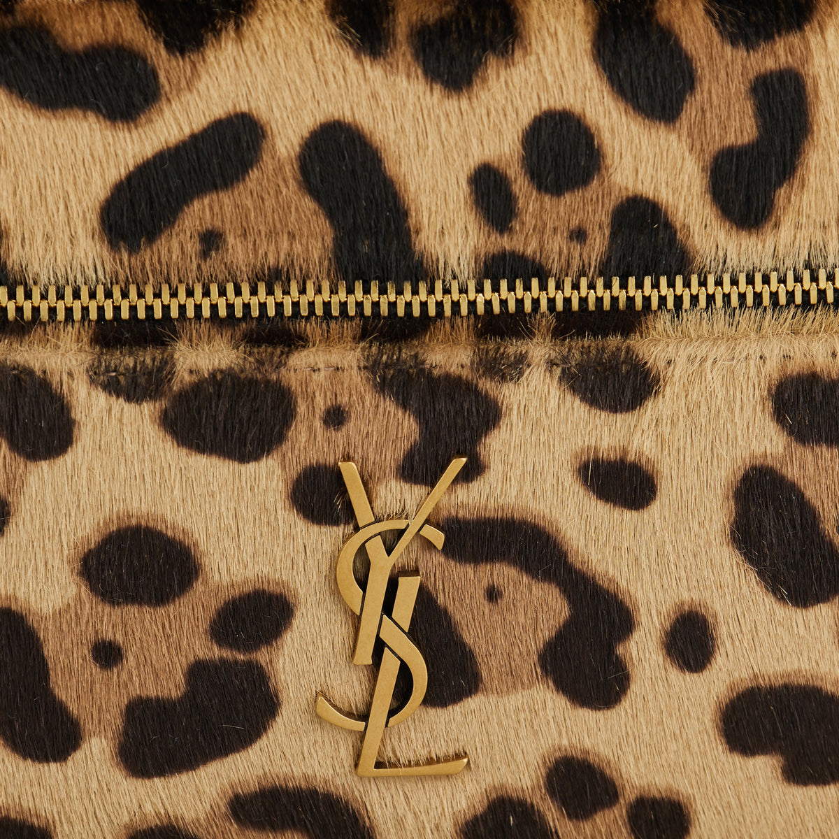 Gaby Leather Leopard Print Vanity Bag Saint laurent – Гарантія оригінальності – збільшений вид
