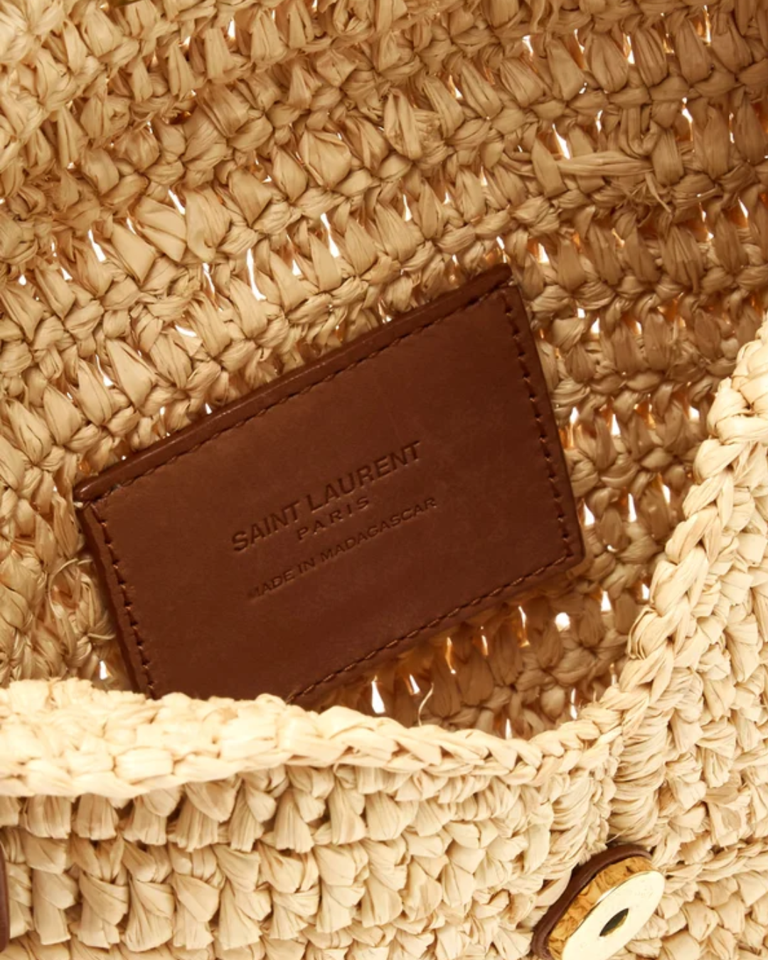 Cassandre Raffia Chain Pouch Saint laurent – Гарантія оригінальності – вид ззаду