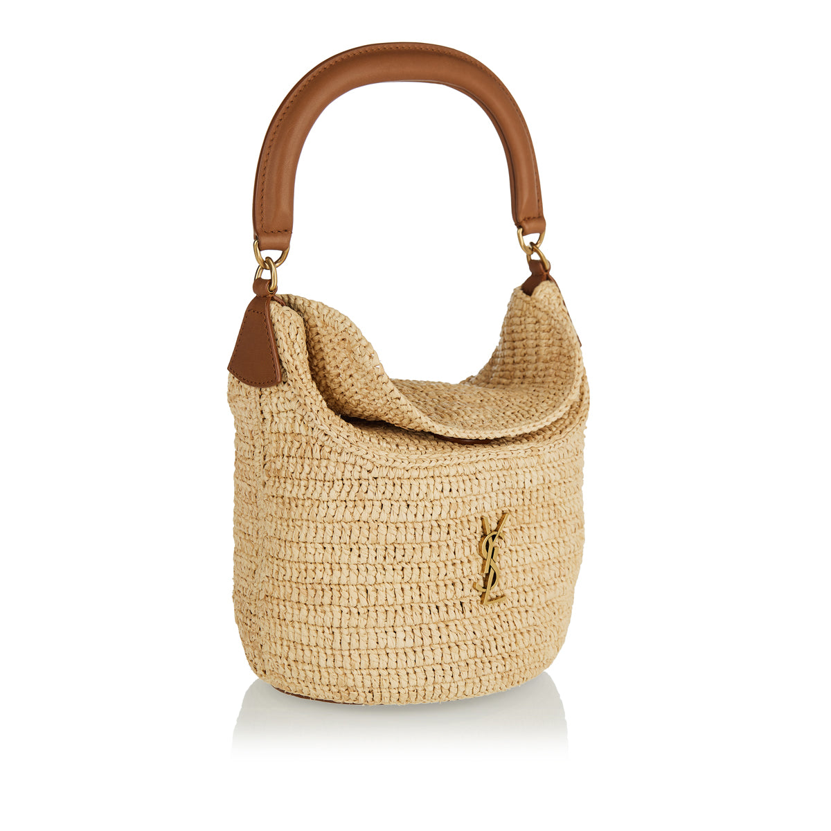 Gaby Raffia Bucket Bag Saint laurent оригінал – Купити в Україні – вид ззаду