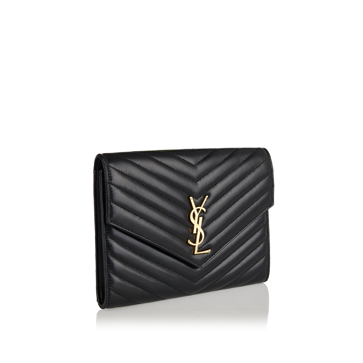 Cassandre Matelassé Flap Pouch Saint laurent оригінал – Купити в Україні – вид ззаду
