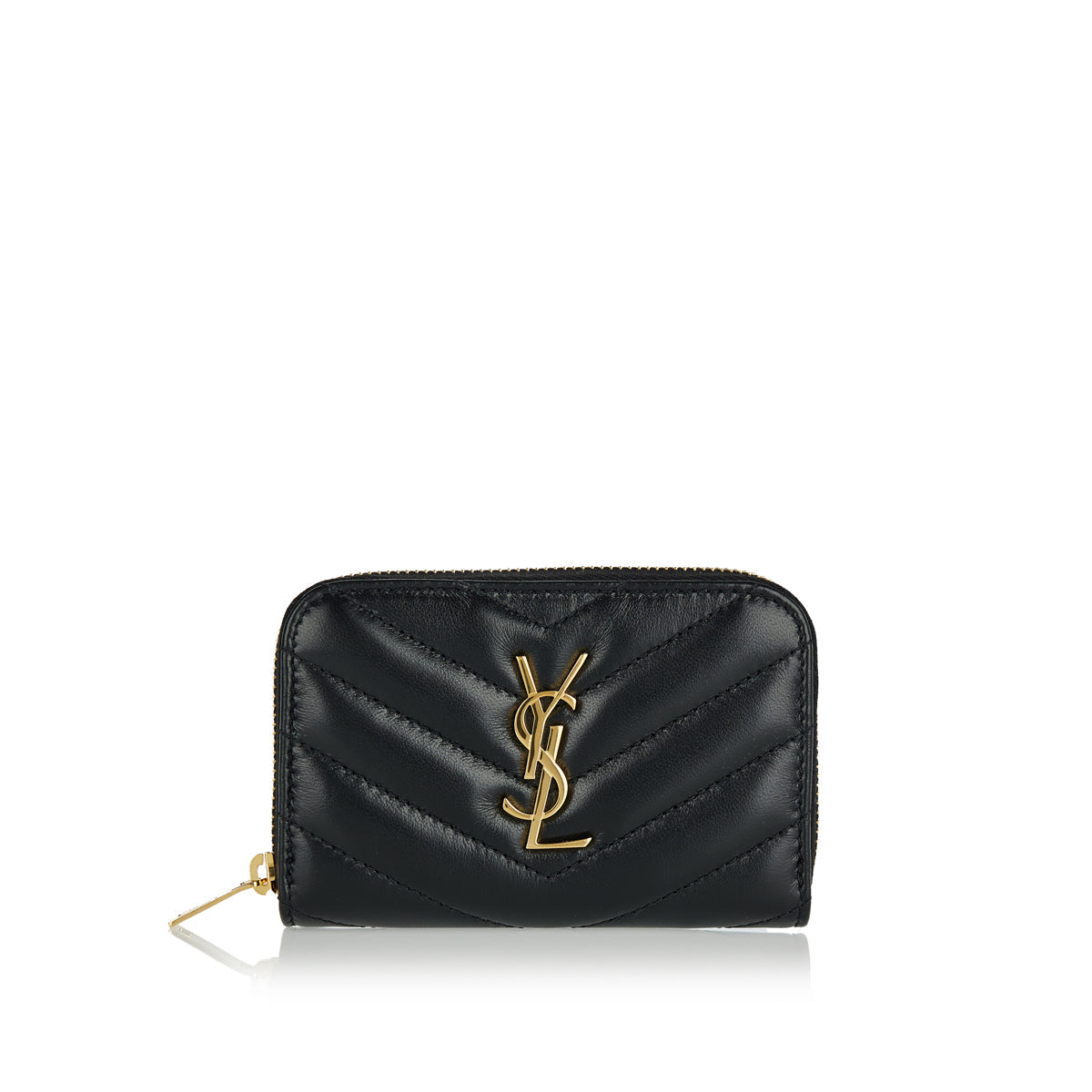 Cassandre Matelassé Coin &amp; Card Wallet Saint laurent – Гарантія оригінальності – боковий вид