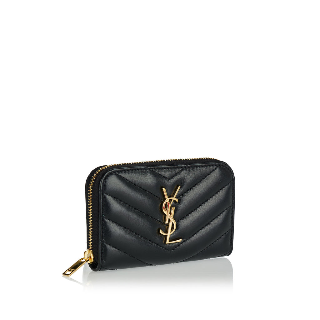 Cassandre Matelassé Coin &amp; Card Wallet Saint laurent – Гарантія оригінальності – вид ззаду