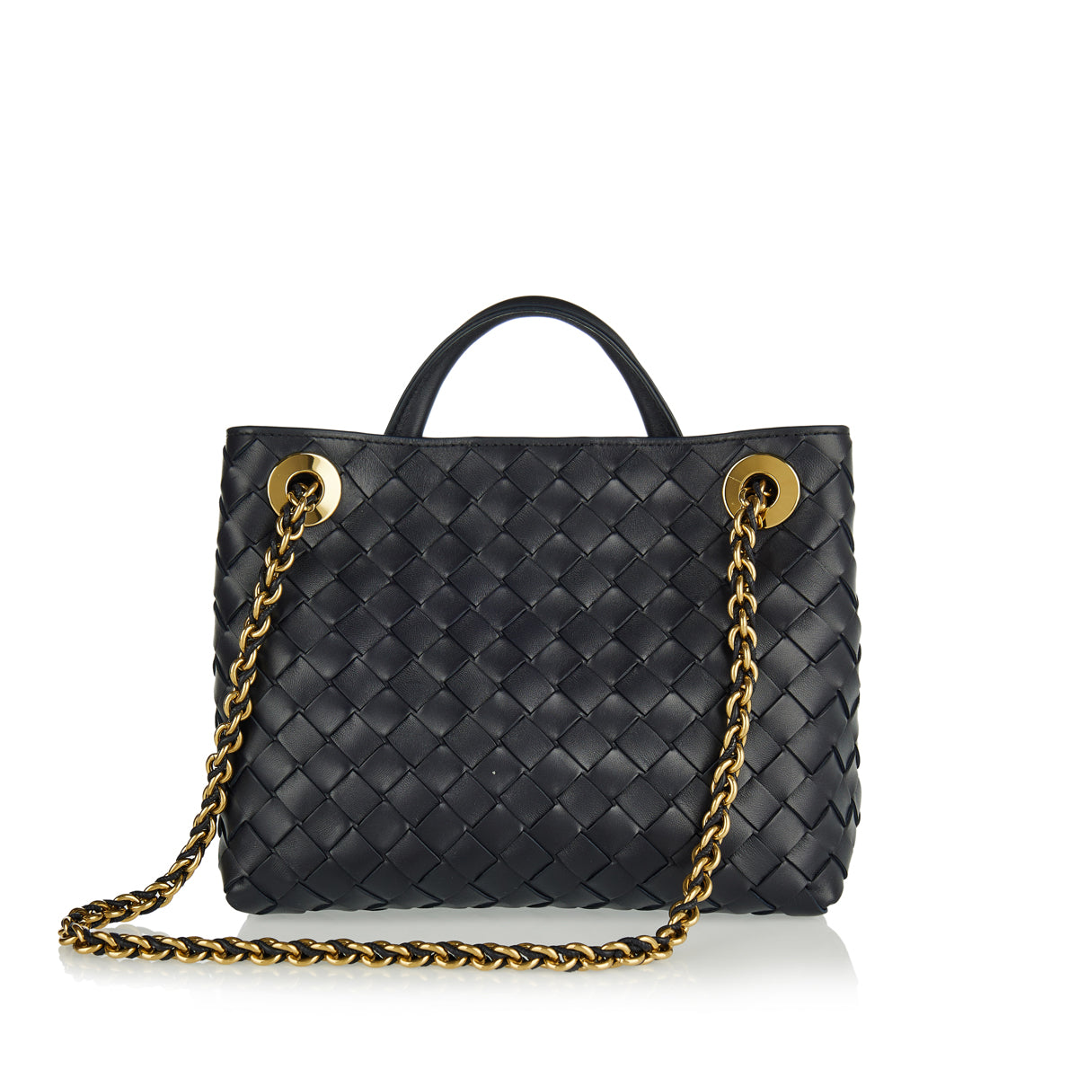 Andiamo Small Chain Leather Tote Bottega veneta – Гарантія оригінальності – детальний вид