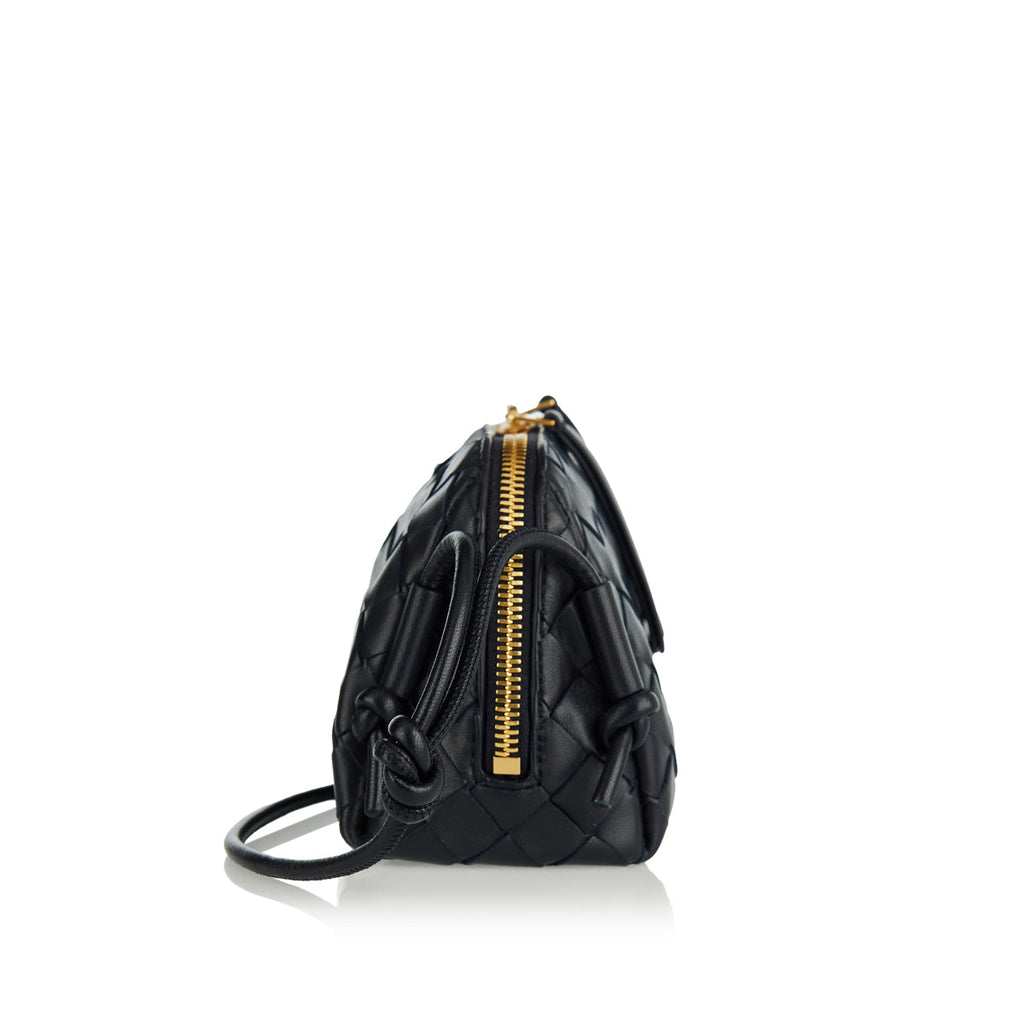 Intrecciato Concert Leather Pouch Bottega veneta оригінал – Купити в Україні – вид ззаду