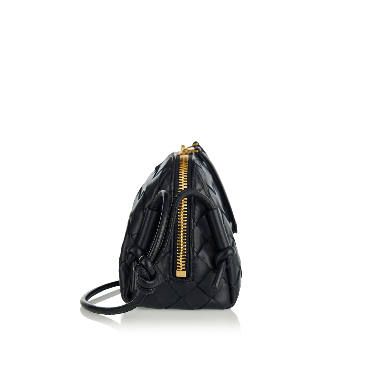 Intrecciato Concert Leather Pouch Bottega veneta оригінал – Купити в Україні – вид ззаду