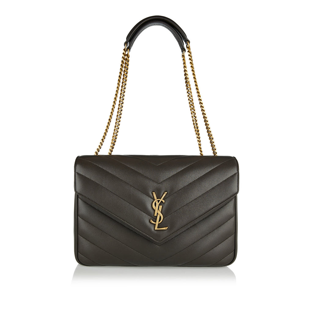 Оригінальна Loulou Large Matelassé Leather Shoulder Bag Saint laurent – боковий вид