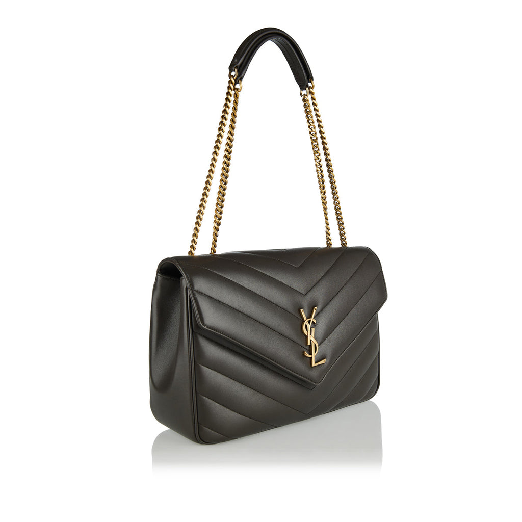 Оригінальна Loulou Large Matelassé Leather Shoulder Bag Saint laurent – вид ззаду