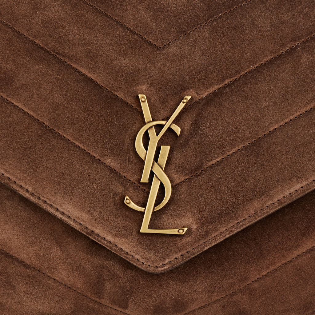 Loulou Medium Matelassé Suede Shoulder Bag Saint laurent оригінал – Купити в Україні – збільшений вид