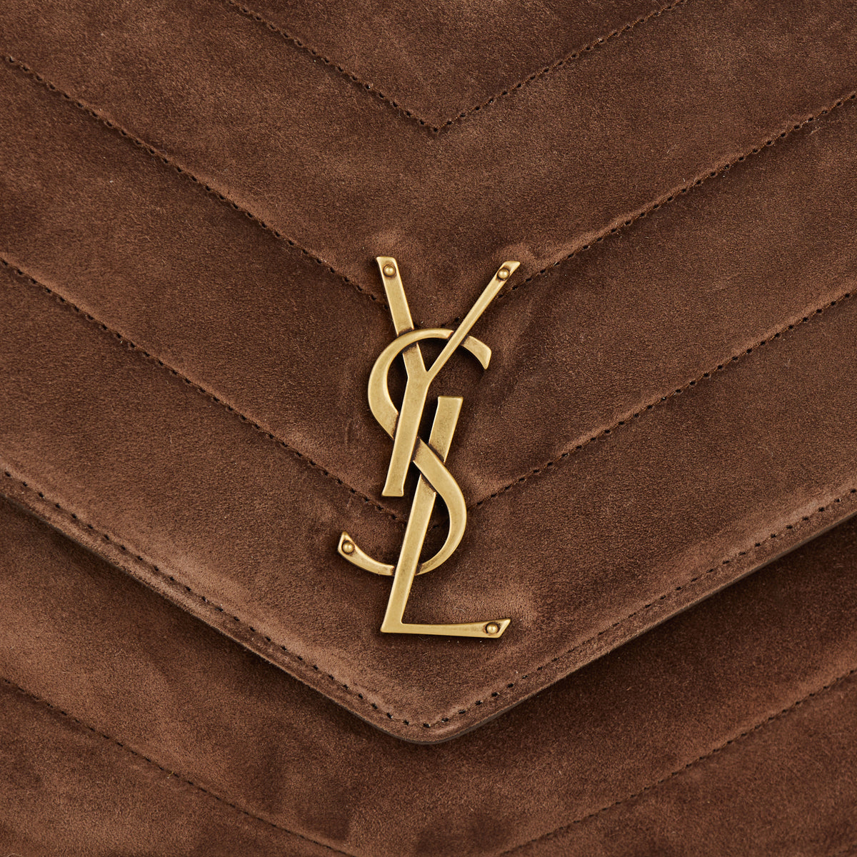 Loulou Medium Matelassé Suede Shoulder Bag Saint laurent оригінал – Купити в Україні – збільшений вид
