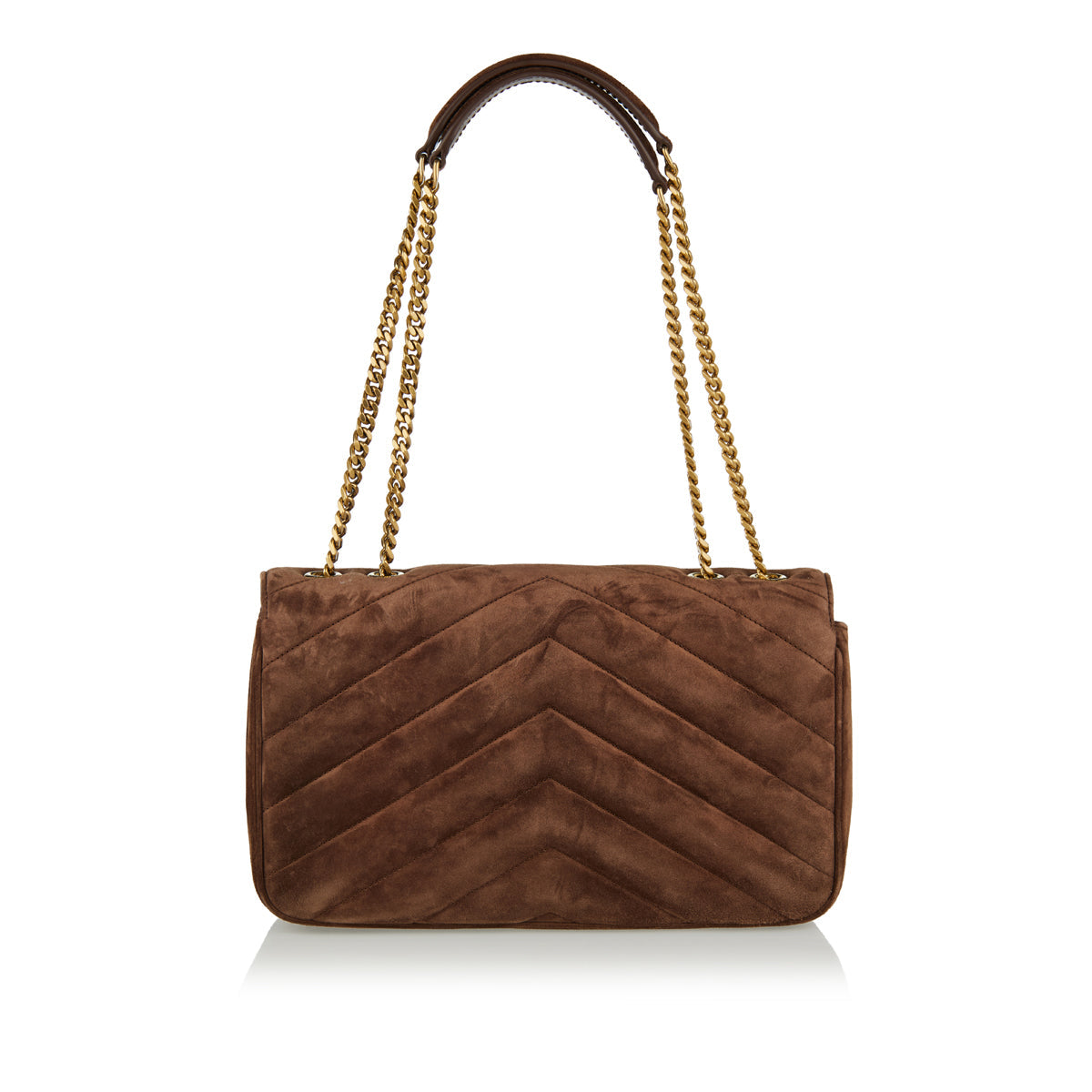 Loulou Medium Matelassé Suede Shoulder Bag Saint laurent оригінал – Купити в Україні – детальний вид