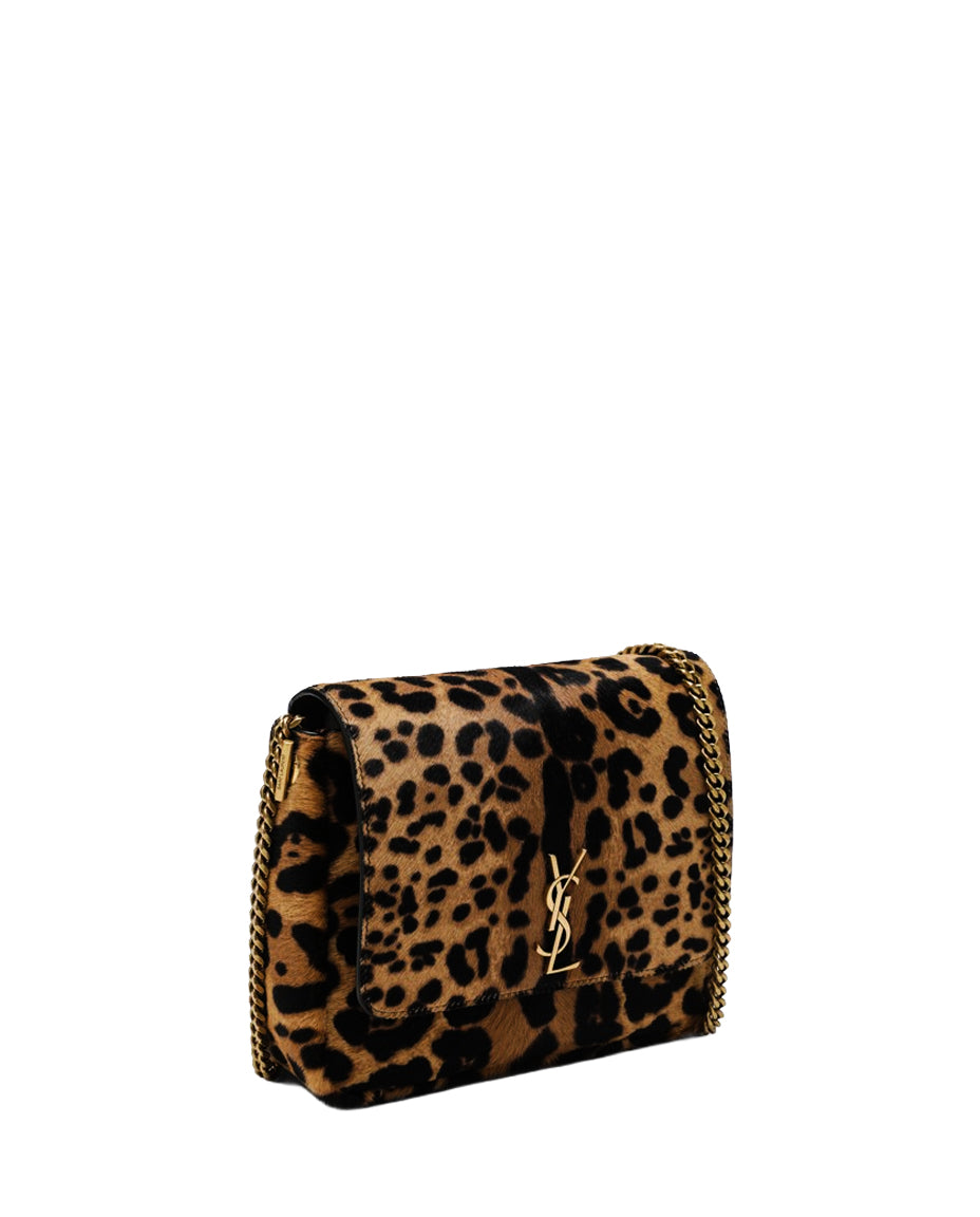 Оригінальна Kate Leopard Print Pony Effect Shoulder Bag Saint laurent – вид ззаду