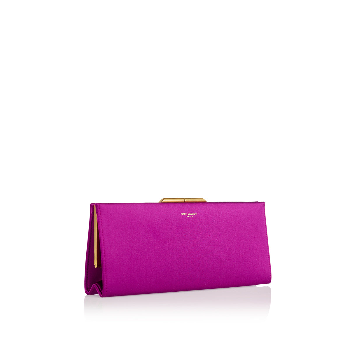 Midnight Satin Clutch Saint laurent – Гарантія оригінальності – вид ззаду