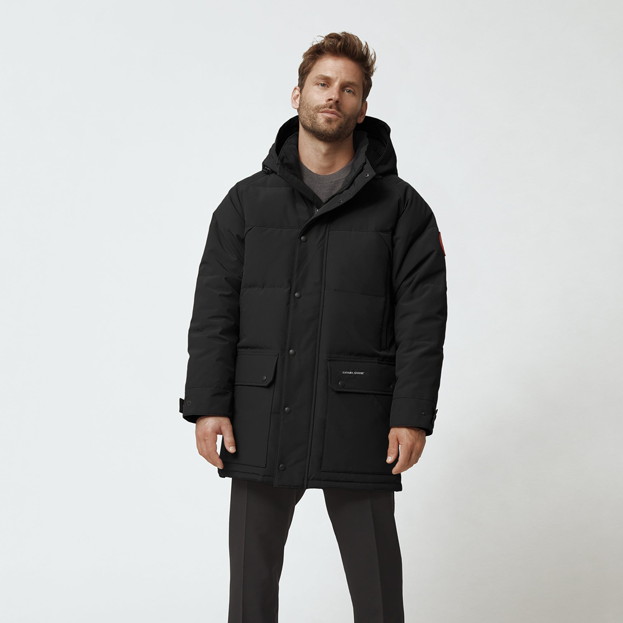 Оригінальна Mens Emory Parka Black Canada goose – вид ззаду
