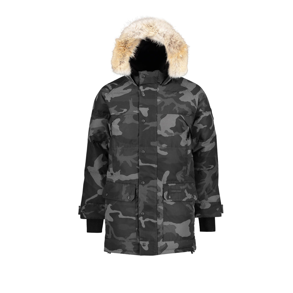 Оригінальна Mens Emory Parka Black Label Canada goose – боковий вид