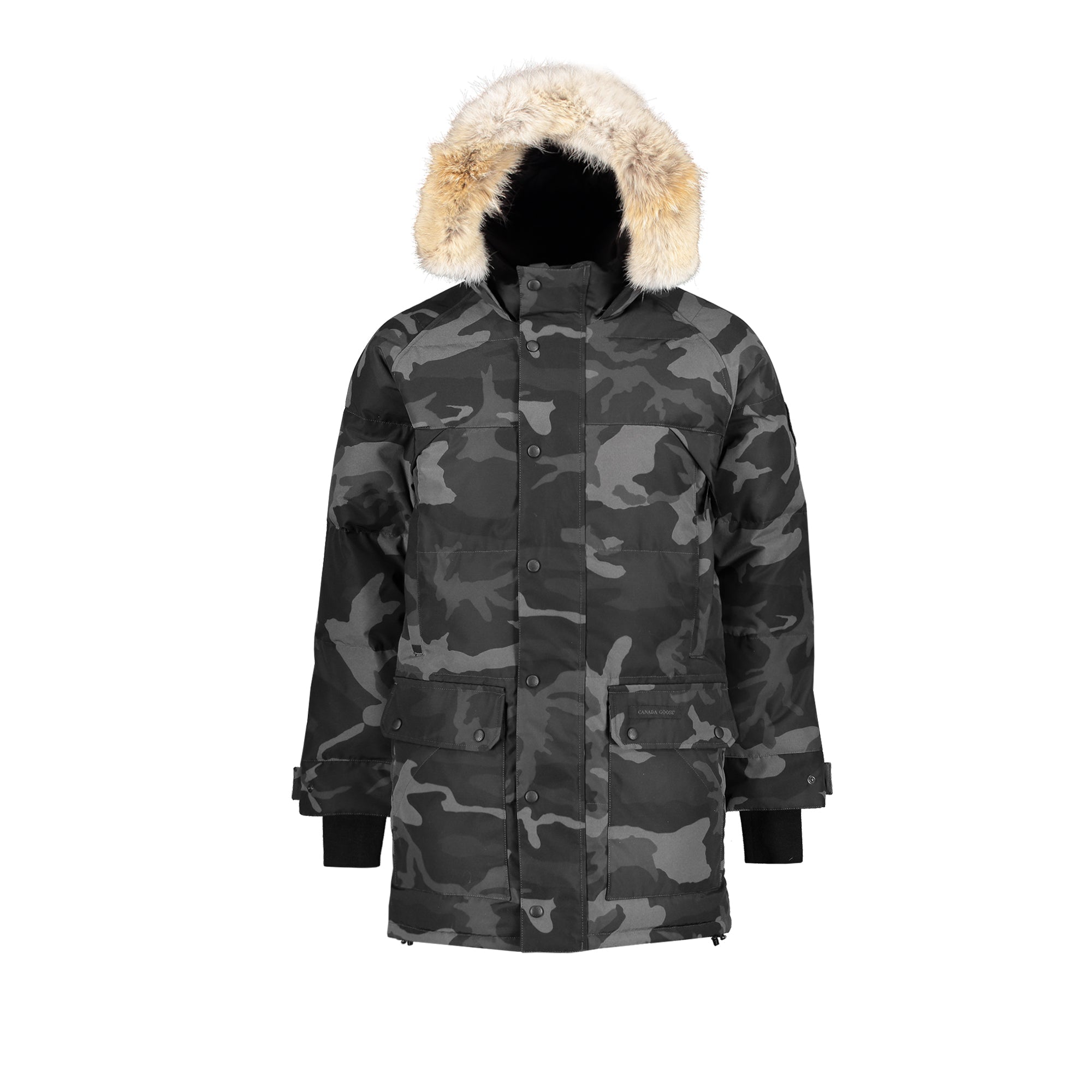 Оригінальна Mens Emory Parka Black Label Canada goose – боковий вид
