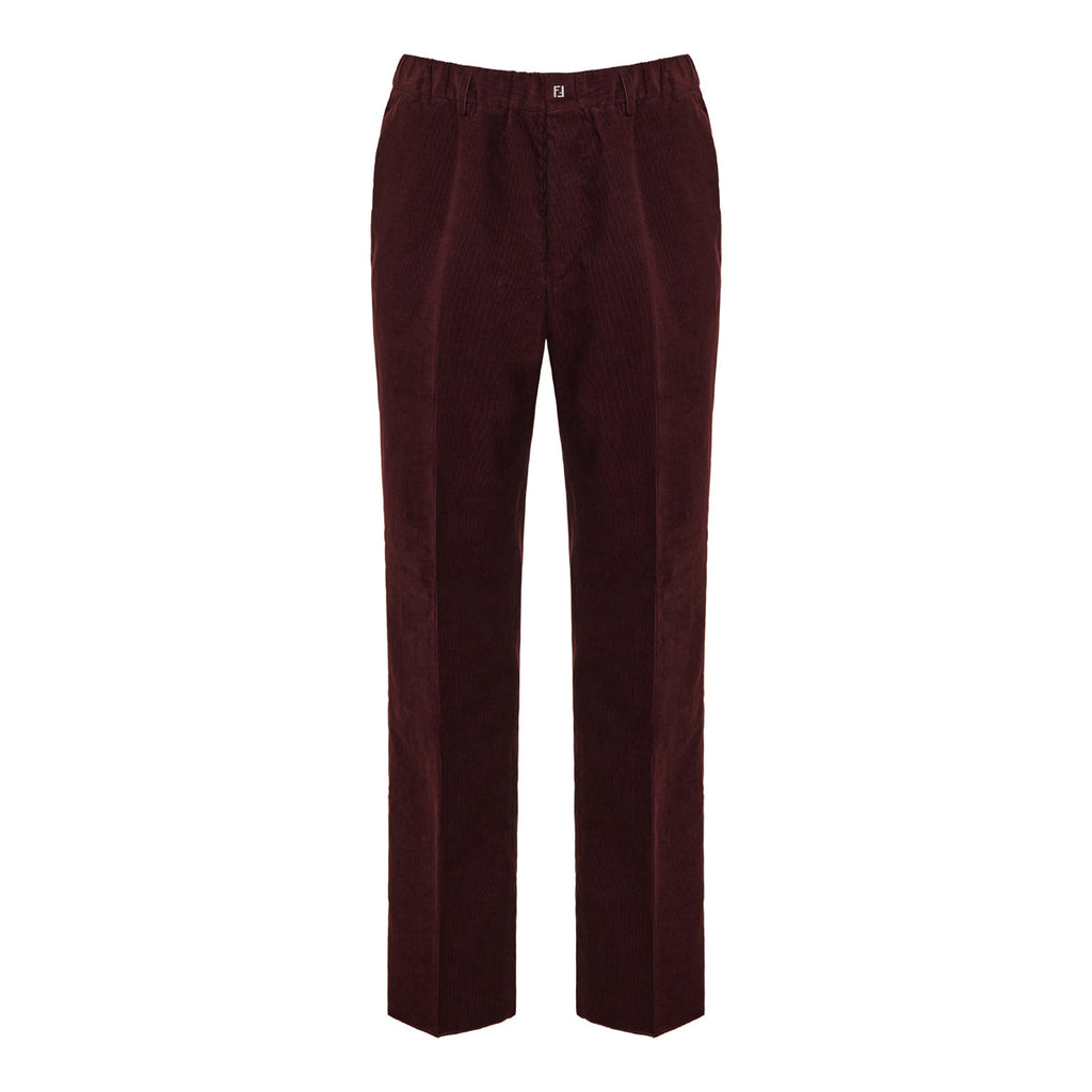 Оригінальна Cotton Corduroy Trousers Fendi – боковий вид