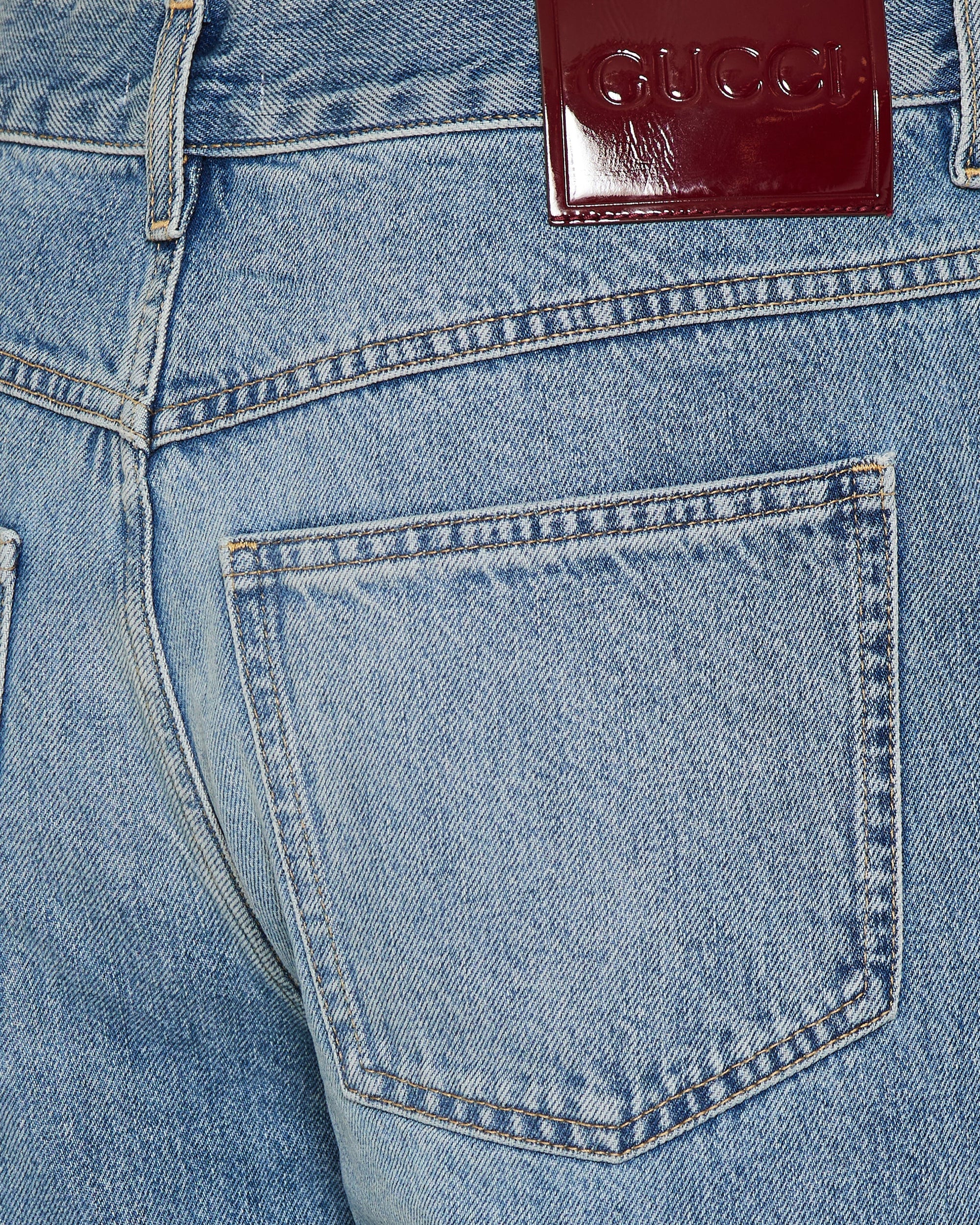 Slim Fit Cotton Denim Pants Gucci – Гарантія оригінальності – детальний вид