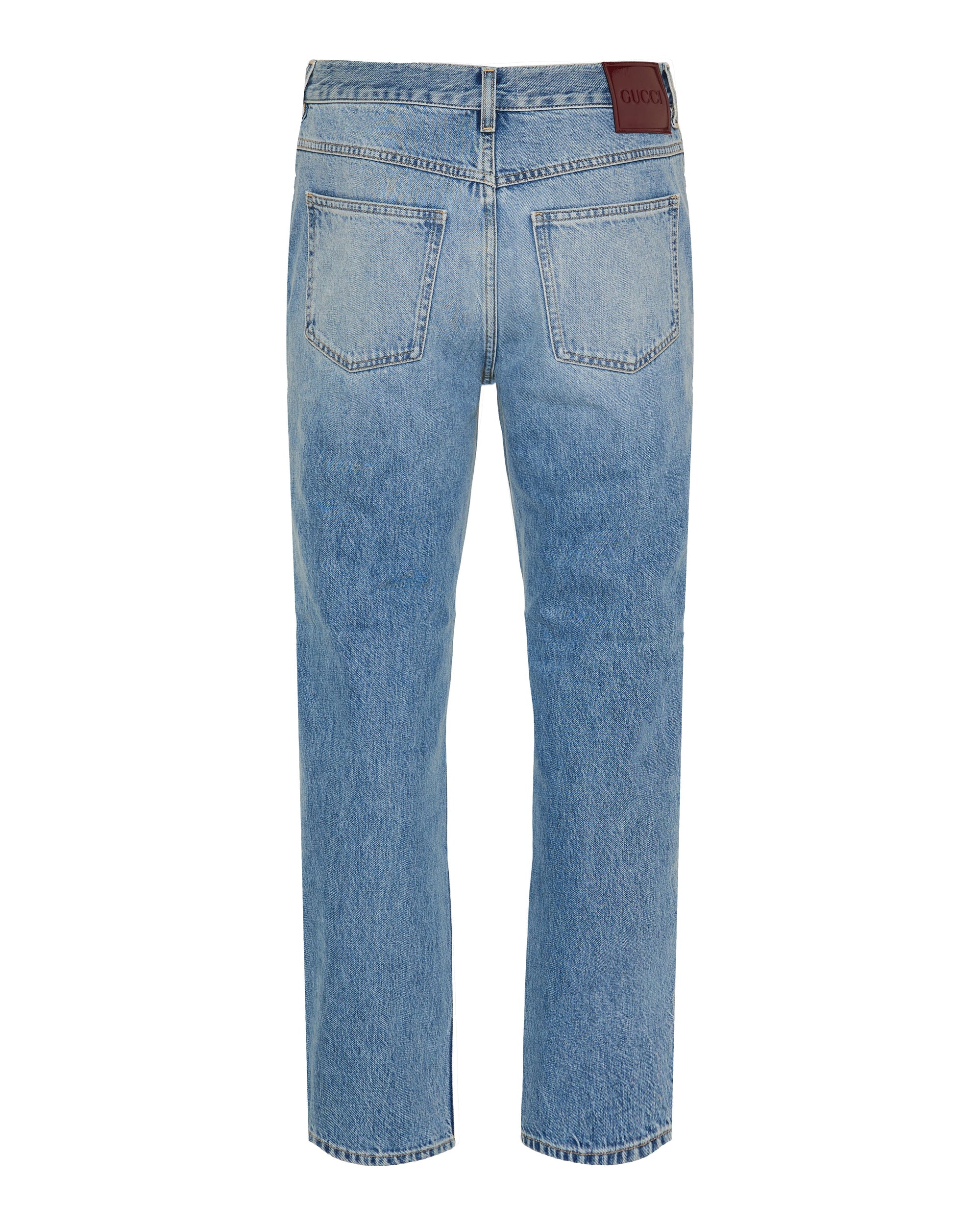Slim Fit Cotton Denim Pants Gucci – Гарантія оригінальності – вид ззаду