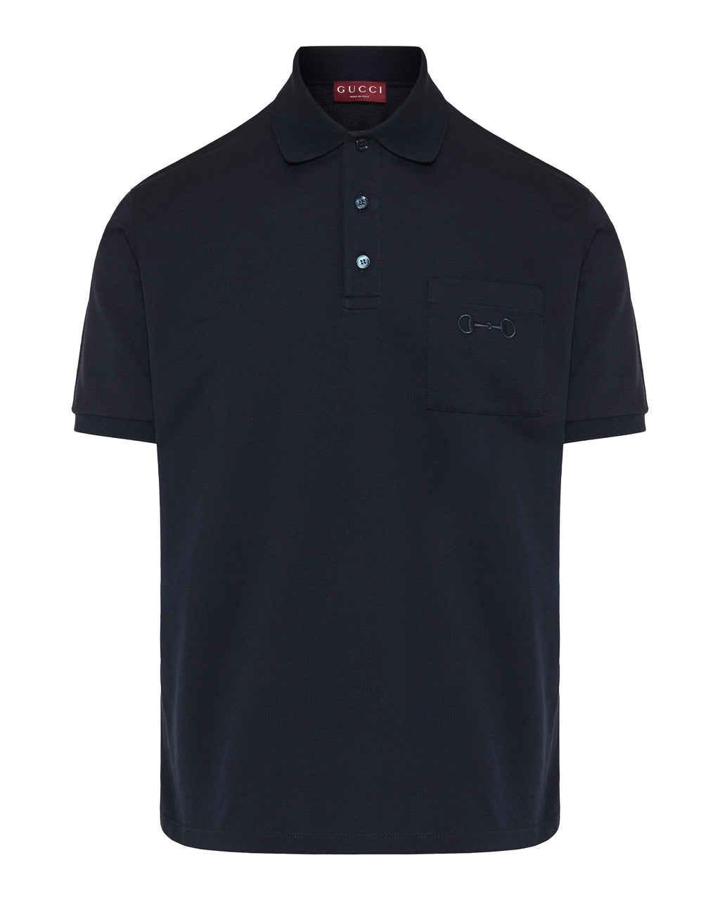Оригінальна Cotton Piqué Polo Shirt With Embroidery Gucci – боковий вид