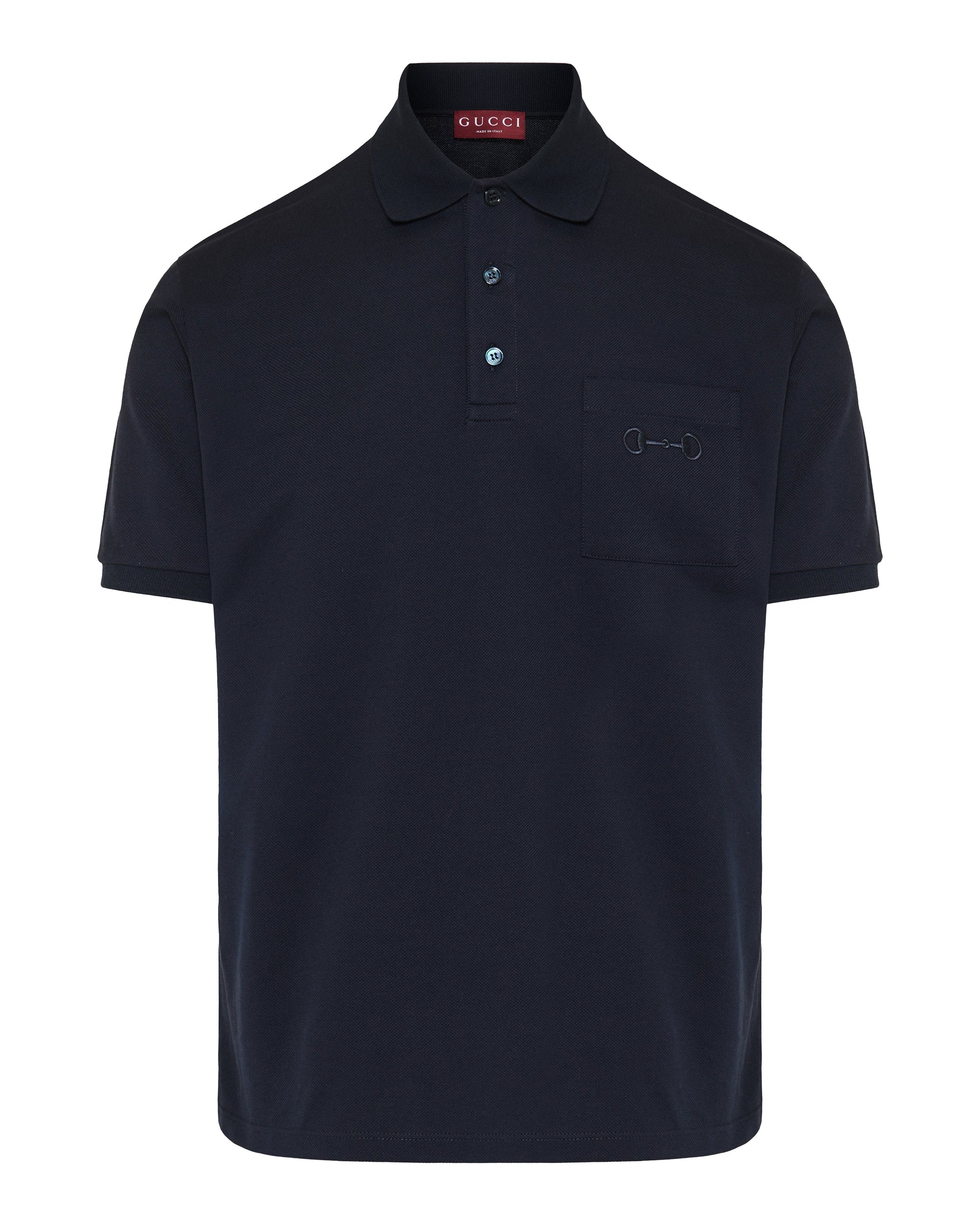 Оригінальна Cotton Piqué Polo Shirt With Embroidery Gucci – боковий вид