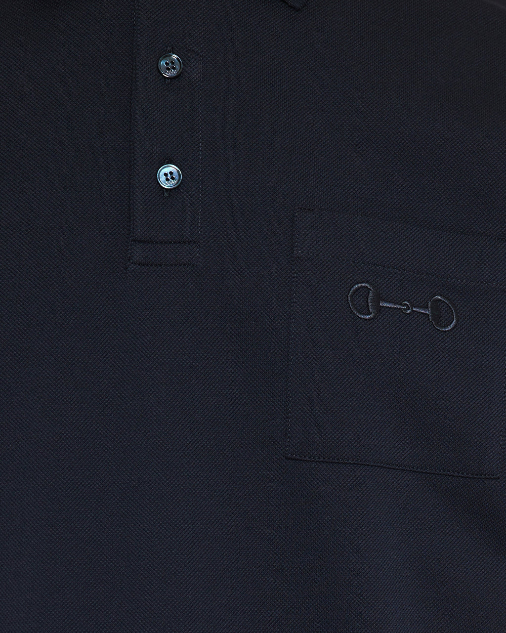 Оригінальна Cotton Piqué Polo Shirt With Embroidery Gucci – збільшений вид