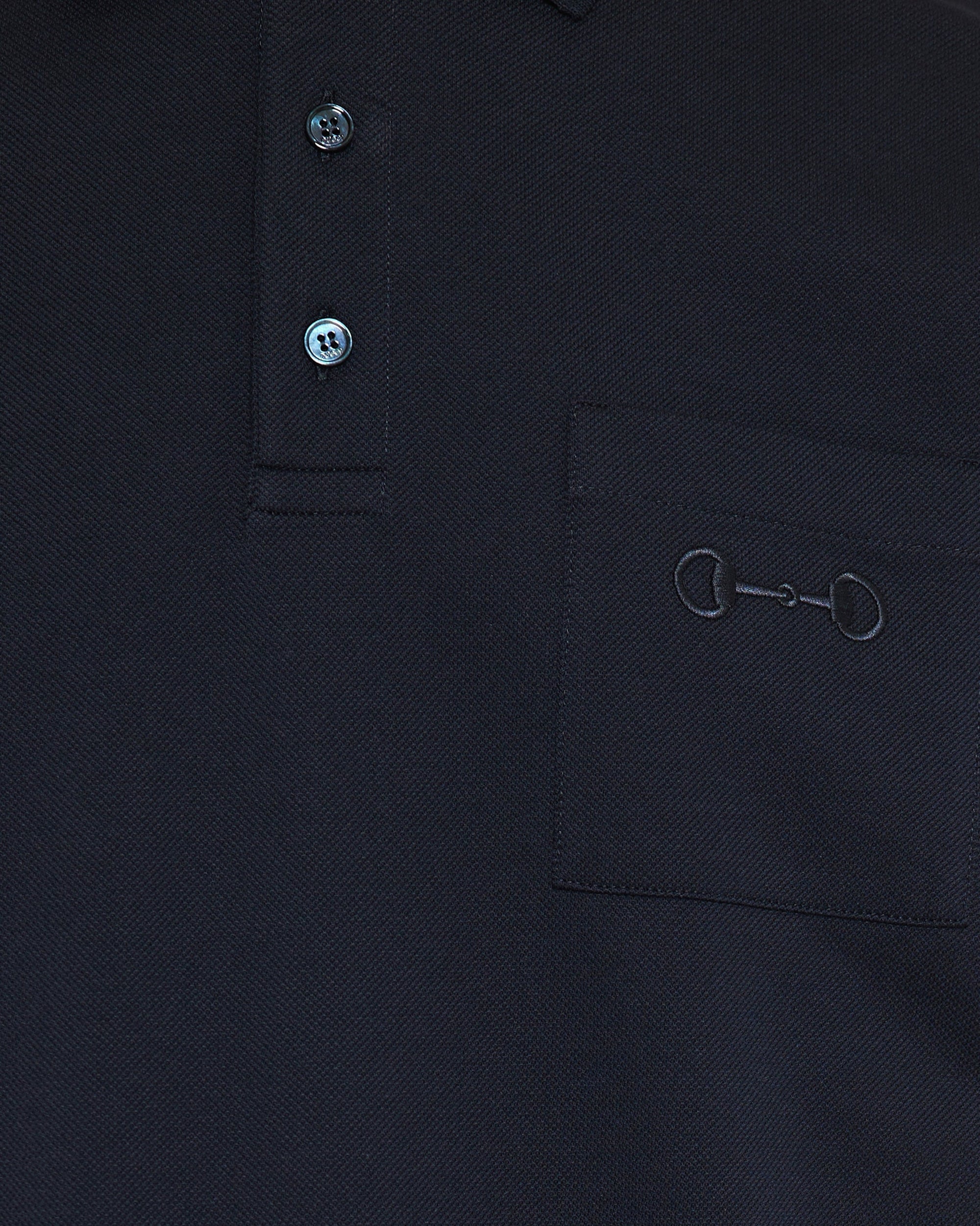 Оригінальна Cotton Piqué Polo Shirt With Embroidery Gucci – збільшений вид